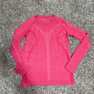 lululemon athletica Pink Long Sleeve Seamless Top